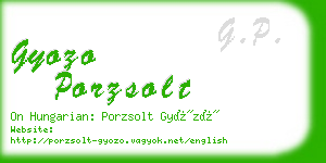 gyozo porzsolt business card